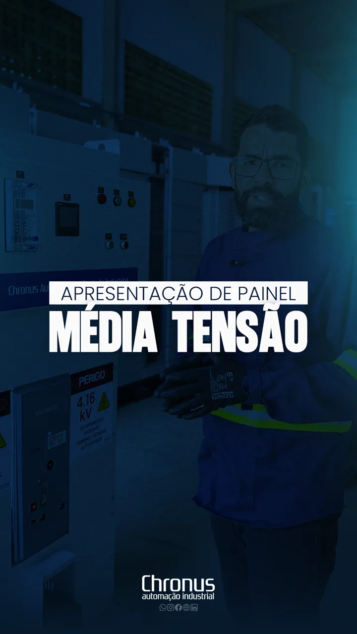 Painel de média tensão de 4,16 kV montado pela Chronus